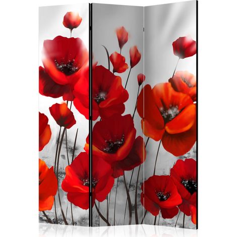 Paravent 3 Volets "Poppies in the Moonlight II" 135x172cm (1/2)