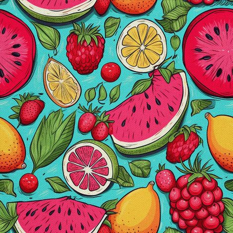 Tela decorativa para exteriores Oxford - Motivo frutal  DX6977 (1/5)