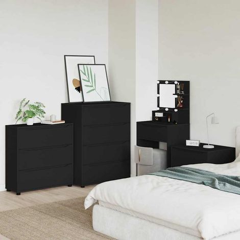 Aufbewahrungsschrank Schwarz 80 x 31 x 81 cm Holzwerkstoff