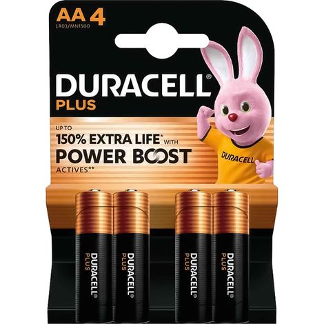 Pila Stilo PZ 4 Duracell Mn 1500 1,5 v Aa (Plus 100) 20 Blister