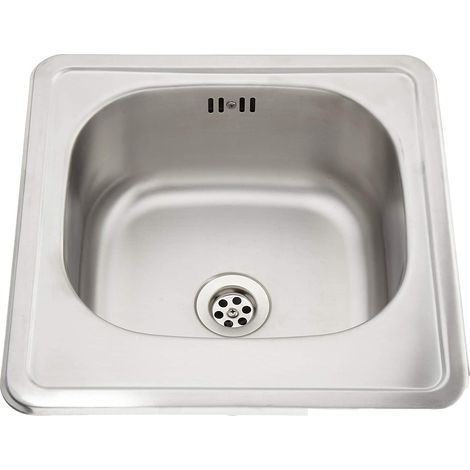 deante Techno fregadero de acero 38x38 cm satinado (1/5)
