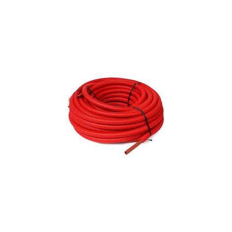 Tube PER pré-gainé - Rouge Ø12x10 - Couronne de 100m