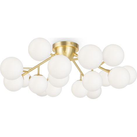 Plafonnier laiton Dallas Maytoni 20 globes blancs G9 (1/3)