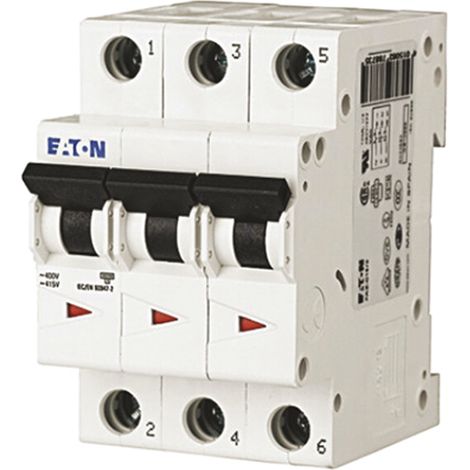 Disjoncteur FAZ 3P 6A 10kA (IEC/EN 60947 2) cbe D 000168079 EATON FAZ6 D6/3