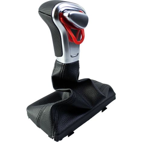 Pommeau de levier de vitesse neuf de haute qualité pour kit de commande de boîte automatique Audi, une pièce par kit, coutures sport, fil rouge.