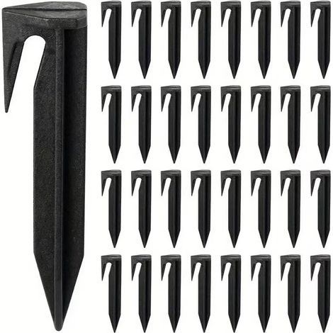 Piquets De Fixation - Lot De 100 - Pour Fil Périphérique De Tondeuse Robot - Plastique Résistant Aux Intempéries - Installation Facile Au Sol (1/5)