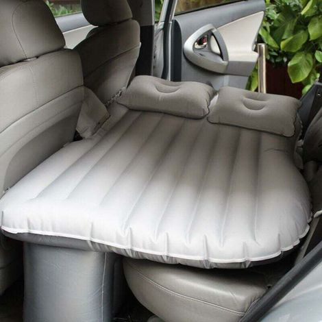 Inflatable Car Bed, Car Sleeping Mattress, Center and Rear Exhaust Cushion, Travel Bed, Grey (1/5)