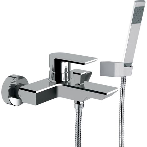 Kit Doccino e Miscelatore Monocomando per Vasca in Ottone Mariani Avenue Cromato