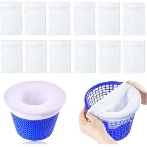 Pool Skimmer Pre-Filter - Pack of 30, Reusable for Pool Baskets, Catches Debris, Leaves, and Hair