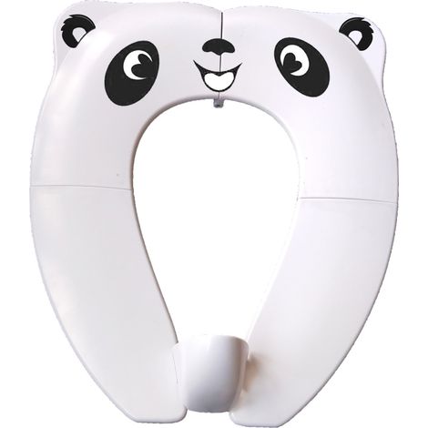 Abattant de toilettes pliable pour enfants - Housse d'abattant de toilettes pour enfants - Abattant de toilettes portable - Housse d'abattant de toilettes mignonne - Modèle blanc anti-éclaboussures (1/5)