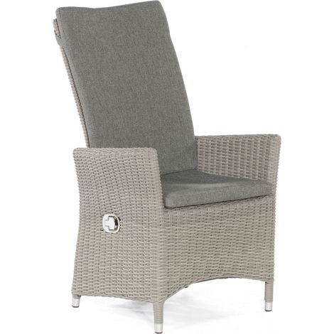 Sonnenpartner Solares Garten-Sessel Hochlehner Aluminium/Polyrattan stone-grey