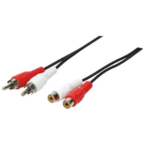 LogiLink 2xRCA - 2xRCA, 5m cable de audio Negro