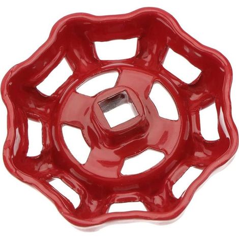 Volant de vanne poignée de vanne en fer rouge vanne à boisseau sphérique vanne d'arrêt robinet de conduite d'eau vanne partie supérieure poignée 7x7mm 1 pièces (1/5)