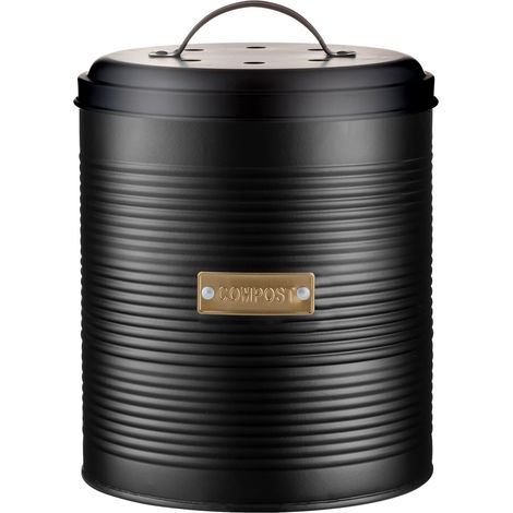 Typhoon Otto - Contenitore per Compost, 2,5 Litri, Colore: Nero (1/4)