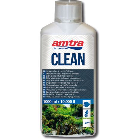 Amtra clean natürlicher Wasserreiniger für Aquarien reduziert Wasserwechsel 1000ml