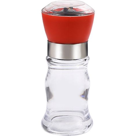 Moulin à sel et poivre en verre à poignées manuelles, flacon d'assaisonnement (1/5)