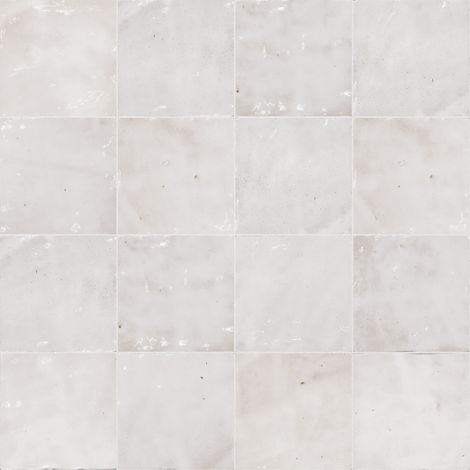 Carrelage effet Zellige Blanc 10x10x0,85 cm Brillant Orisel - Mur intérieur (vendu par carton de 0,6 m²) - RO'MA CARRELAGE