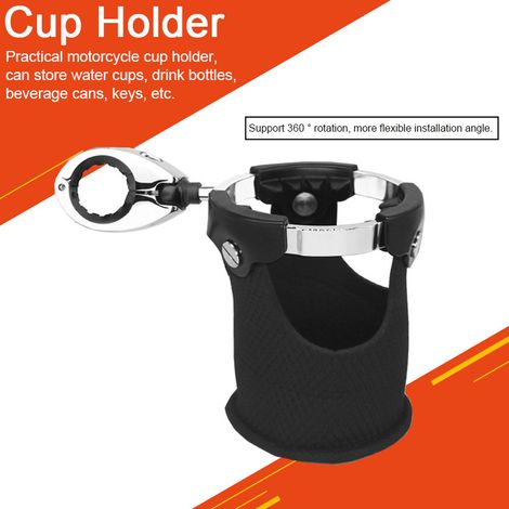 Porte-gobelet de moto, canette de boisson, support de guidon, rotation à 360 °, bouteille d'eau universelle pour ATV UTV Kayak bateau marin 7/8 pouces à 1 1/4 pouces (1/5)