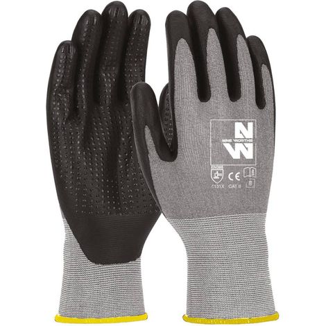 Gants de Travail Criss - Taille 11 - Gris Foncé - Résistant et Confortable - D-Work
