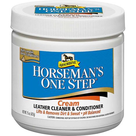 Horseman's Onestep Creme Absorbine Reinigungs- und Pflegecreme für Leder und Lederprodukte 425g