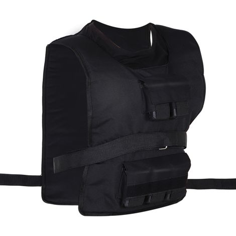 Gilet zavorrato regolabile 20 kg in tessuto Oxford nero 36 x 52 cm HOMVRA (1/3)