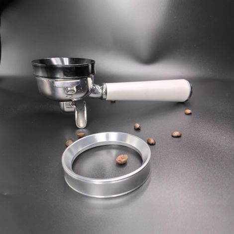 Lot de 4 Anneaux de Réception de Café Magnétiques de 51 mm, Légers, à 6 Aimants, Accessoire pour Porte-Filtre Expresso, Pratique et Anti-Dérapage (1/2)