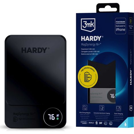 Accesorios - 3mk HARDY MagSynergy Ni+ 5000 mAh 22,5 W USB 1C1L-Negro
