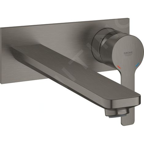 Grohe – Mitigeur de lavabo mural à 2 trous – Finition graphite brossé – Débit 5 l/min – Mousseur AquaGuide réglable – Installation murale - 23444AL1 (1/5)