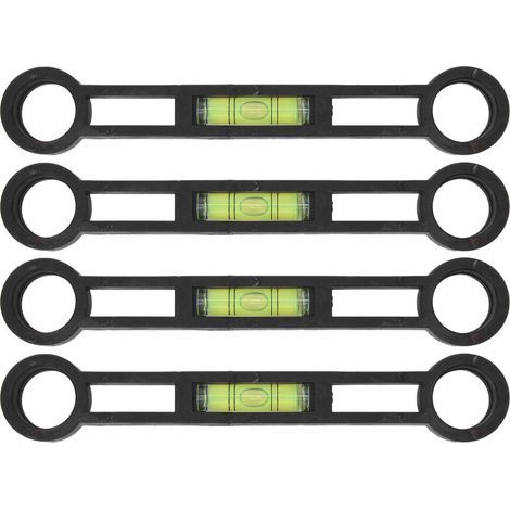 4-piece curved spirit level, precise and deformation-resistant measuring tool for DIY and renovation work. (1/5)