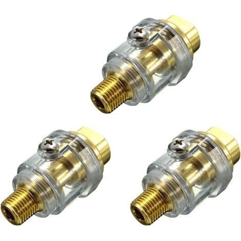 3 Pièces Mini-graisseur, Accessoires pneumatiques, Pneumatique Graisseur,Ligne Graisseur, Lubrificateur de Machine pneumatique,pour Outil pneumatique 1/4 in NPT Mini pour graisseur en Ligne (1/5)