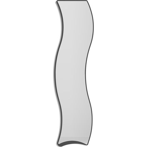 HERDASA Espejo de pared curvas, 170x45, colección Looker, en MDF chapado en haya y lacado. Negro (1/3)