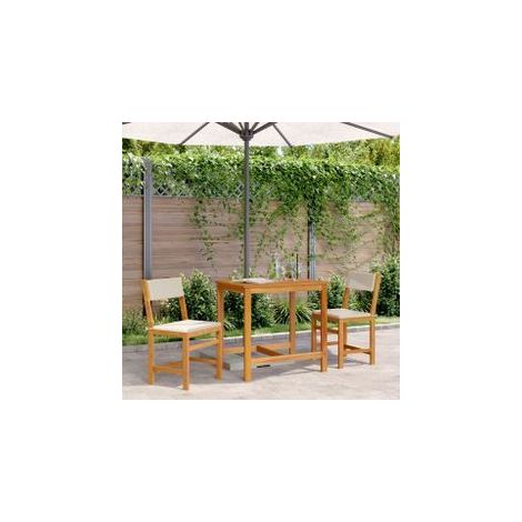 Ensemble de balcon avec coussins 3 pcs bois massif d'acacia (1/5)