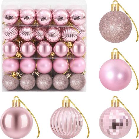 Christmas Ball Set 100 pcs Pink 4 cm Polystyrene vidaXL (1/5)