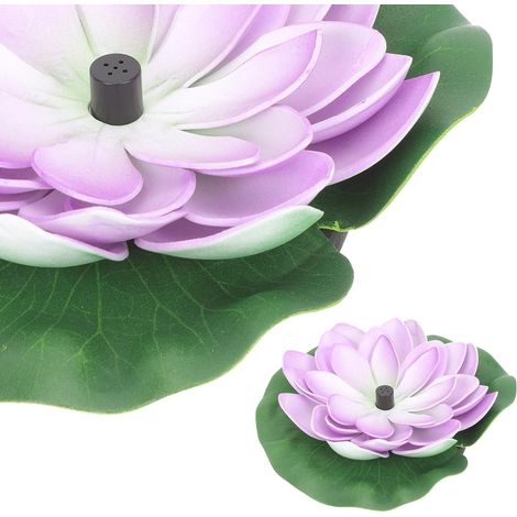 Fontaine Solaire Flottante Style Lotus pour Bassin Extérieur Panneau Solaire Abs, Décoration de Jardin et Pompe Silencieuse 7v 1,2w pour Piscine et Étang (1/5)