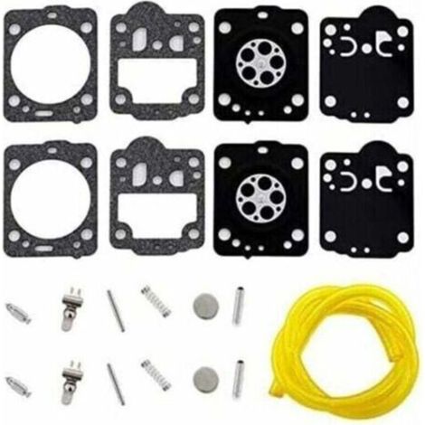 Ensemble de 2 membranes de carburateur avec tuyau pour tronçonneuses Husqvarna 235, 236, 240, remplaçant Zama RB-149, C1T-EL41A, C1T-W33, C1T-W33A, C1T-W33B et C1T-W33C. (1/4)
