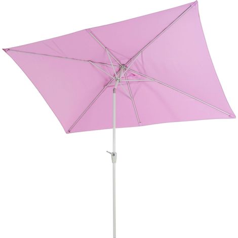 Parasol N23, parasol de jardin, 2x3m rectangulaire inclinable, polyester/aluminium 4,5kg - lilas (1/5)
