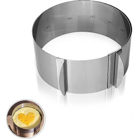 cercle à gâteau réglable en acier inoxydable (1/4)