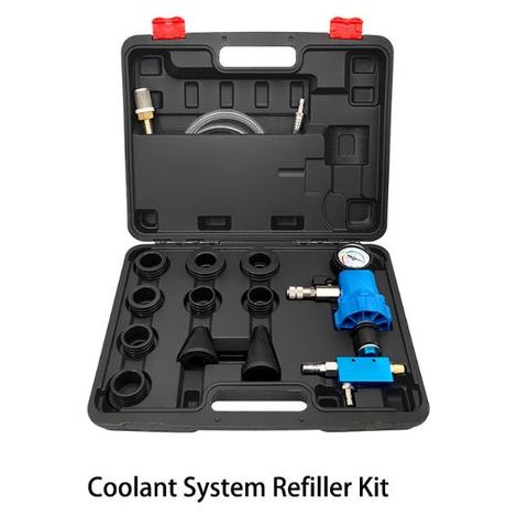 Kit d'outils Purge sous Vide et de Remplissage de Système de Liquide de Refroidissement de Radiateur de Voiture, Kit de Remplissage de Liquide de Anti-Gel du réservoir d'eau Automobile (1/4)