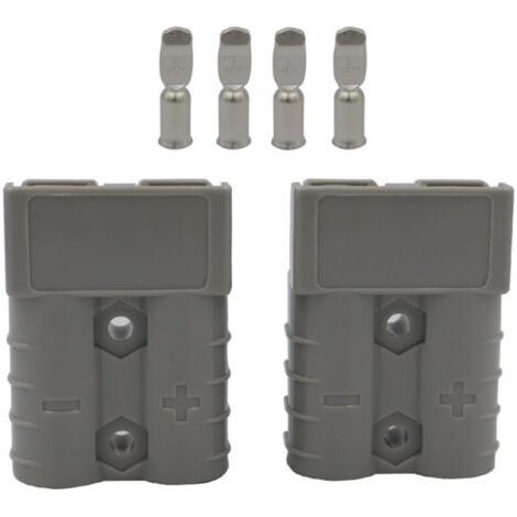 Connecteur Anderson pour Charger et alimenter Paire Mâle et Femelle AMH 50A 600V-Chrom (1/5)