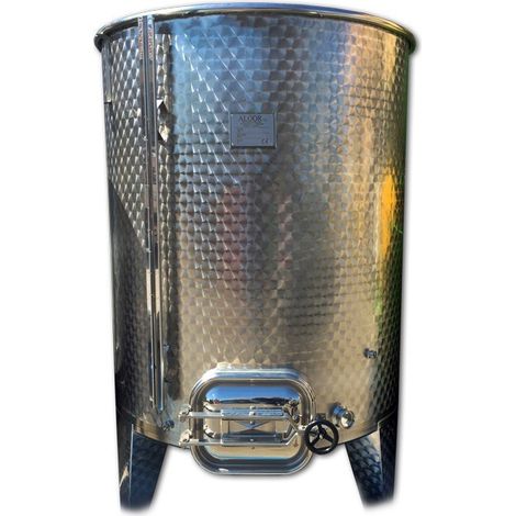 Serbatoio Acciaio Inox 1000 Litri Completo con Botola  Chiusura ad Olio