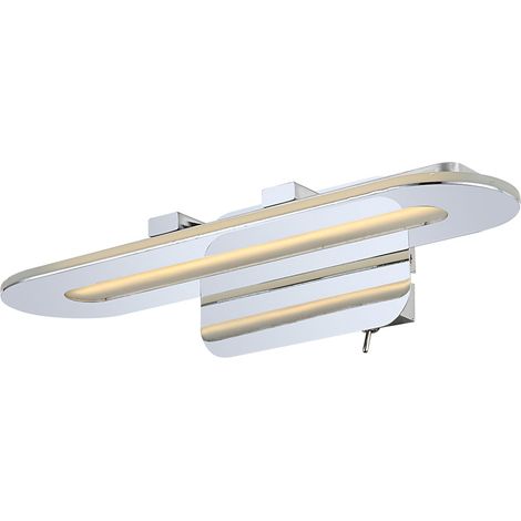 Lampada da parete design 5 watt LED illuminazione per camera d'albergo lampada interruttore argento Globo 68057W