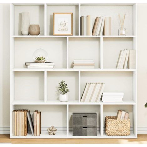 vidaXL Bücherregal weiß 132x29x141,5 cm Holzwerkstoff