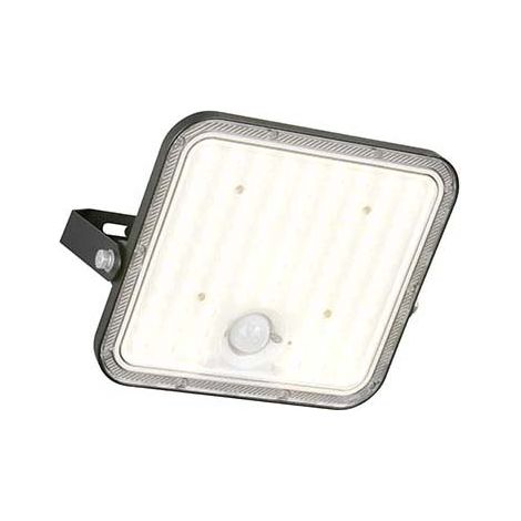 Wandstrahler Außenleuchte Fassadenstrahler schwarz LED Sensor Akku Fernbedienung B 20 cm