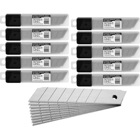 Lames de couteau sécables, 18 mm, lot de 100 (1/4)