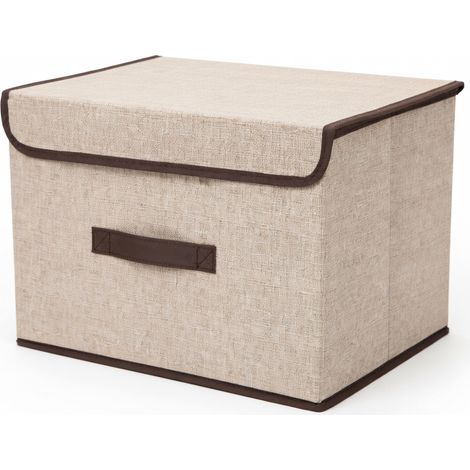 Coffre de rangement pliable en tissu avec couvercle – boite (1/5)