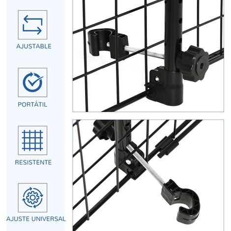 Barrière universelle pour chien en voiture. barrière de sécurité extensible en métal pour sièges arrière. coffre. bagages. voiture. 91-152 x 30 cm. noire (1/5)