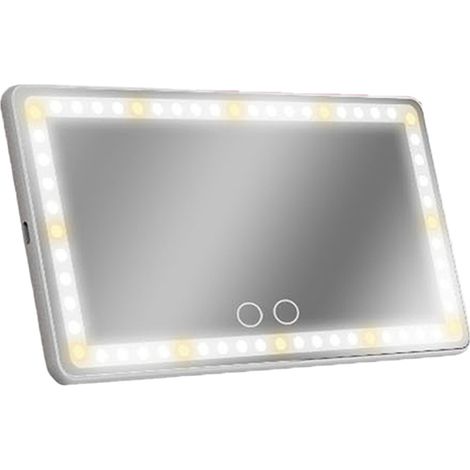 (Exclusivité Asie du Sud-Est) Miroir de courtoisie LED pour voiture avec écran tactile, luminosité réglable, haute définition et éclairage intérieur (Livré avec batterie intégrée) Miroir de courtoisie (1/5)