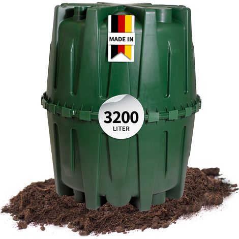 Herkules-Abwasser-Sammelgrube 3200 L, grün, TÜV-Bauart gepr. (1/5)