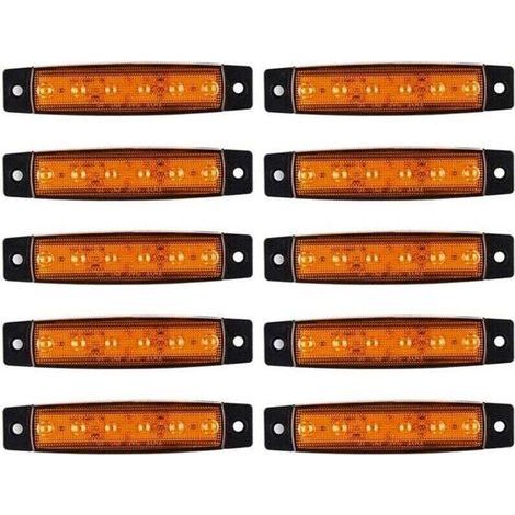 10 Stück LED-LKW-Positionsleuchten, Seitenmarkierungsleuchten, 12 V DC LED-Seitenpositionsleuchten, LKW-Zubehör für Busse, LKWs und Anhänger (1/5)