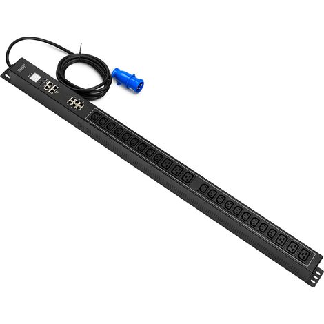 SMART PDU 0U Power Strip, IEC 60309 16A/250V plug, 18xC13 10A/250V, 6xC19 16A/250V,16A sockets